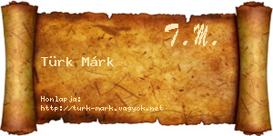 Türk Márk névjegykártya